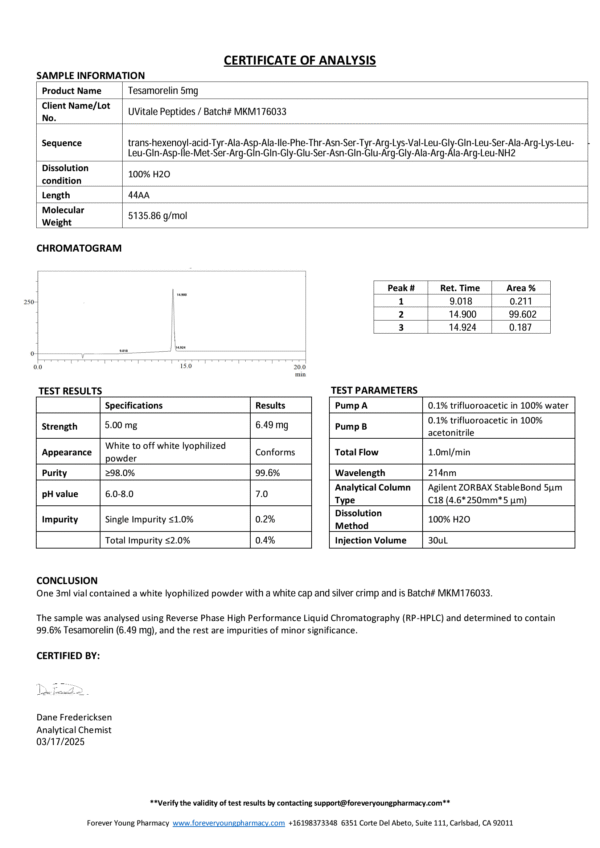 Tesamorelin 5mg - Image 3
